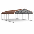 Abri voiture métal brun acier galvanisé 900x400 cm - 2026