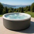 Bain à remous rond en acrylique gris avec jets de massage 180 cm - 2026
