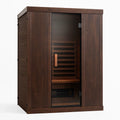 Cabine de sauna infrarouge en bois et verre trempé marron - 2026