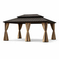 Tonnelle de jardin en métal et polyester beige 600x400x300 cm - 2026