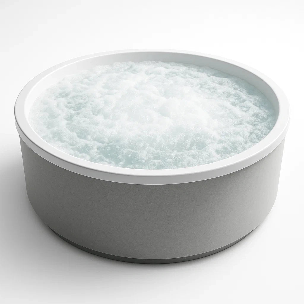 Jacuzzi rond en acrylique gris pour 4 personnes - 2026