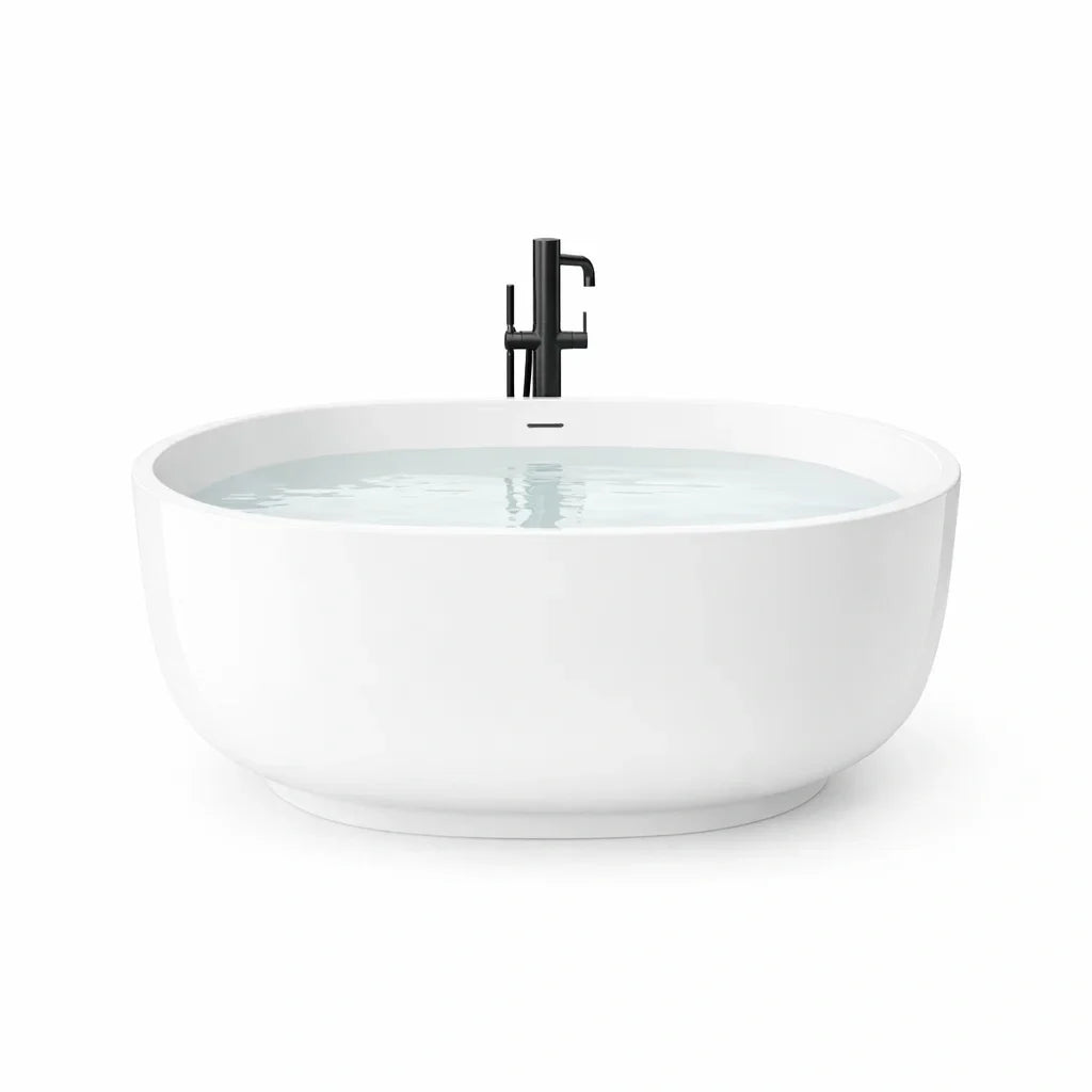 Baignoire Autonome en Acrylique Blanc Ovale - 2026