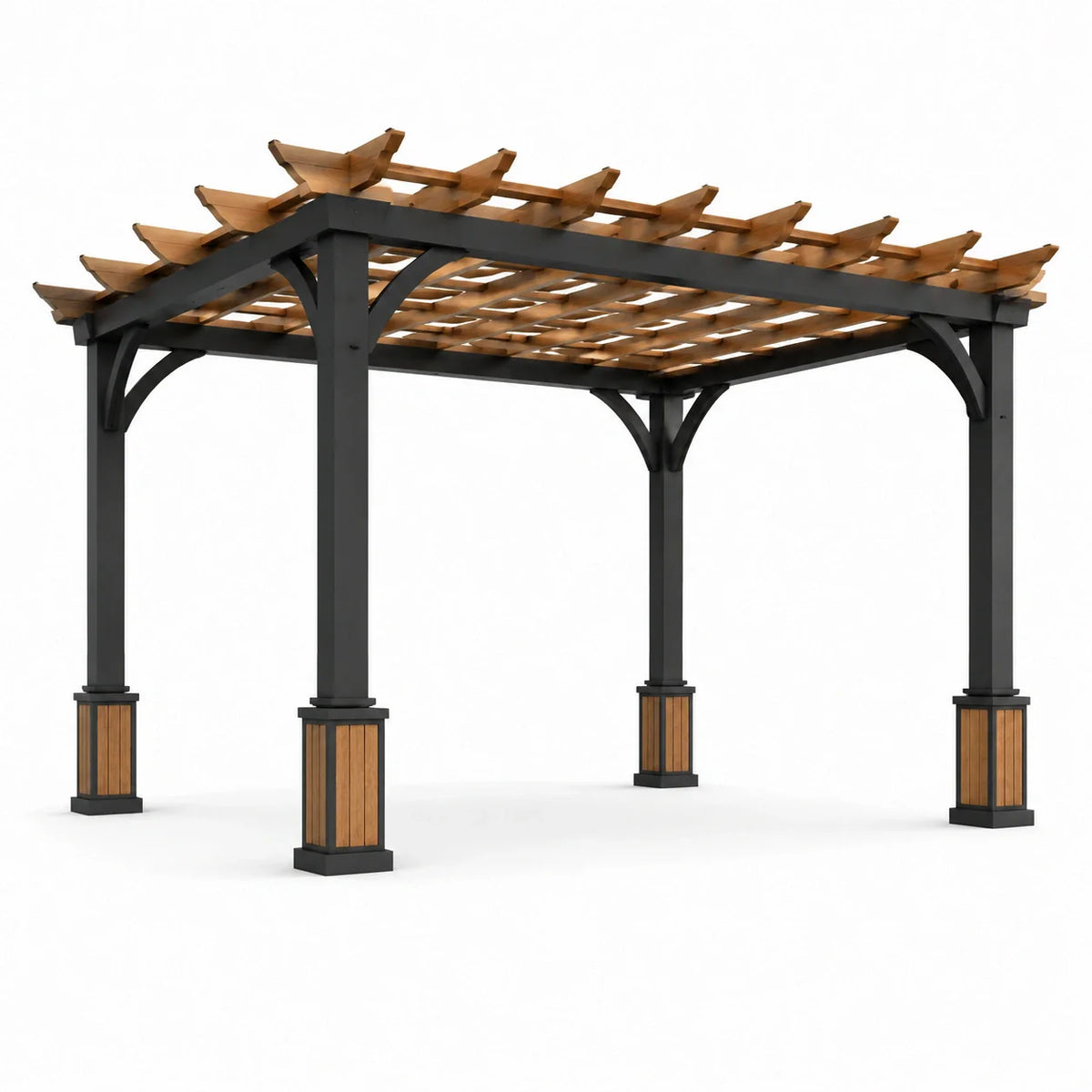 Pergola en aluminium et cèdre 300x300 cm - 2026