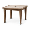 Table de jardin carrée en rotin synthétique brun - 2026