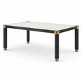 Table en bois et marbre beige 200 cm - 2026