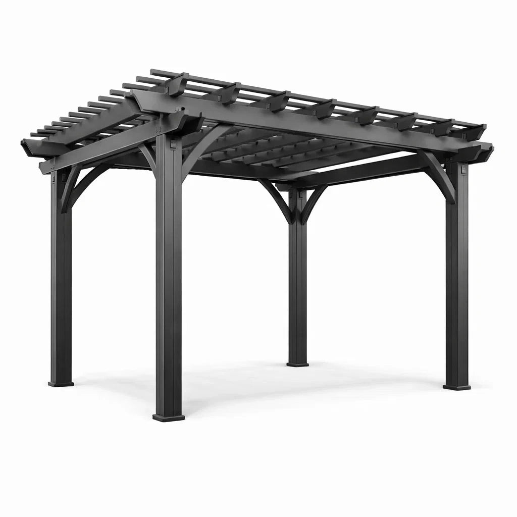 Pergola en métal noire 300x300x250 cm - 2026