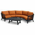 Salon de jardin en aluminium et polyester orange - 2026