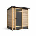 Abri de jardin en bois et aluminium beige anthracite - 2026