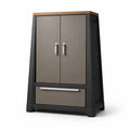 Armoire en métal et bois composite gris avec tiroir - 2026