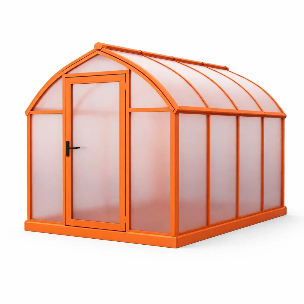 Serre en aluminium et polycarbonate orange - 2026