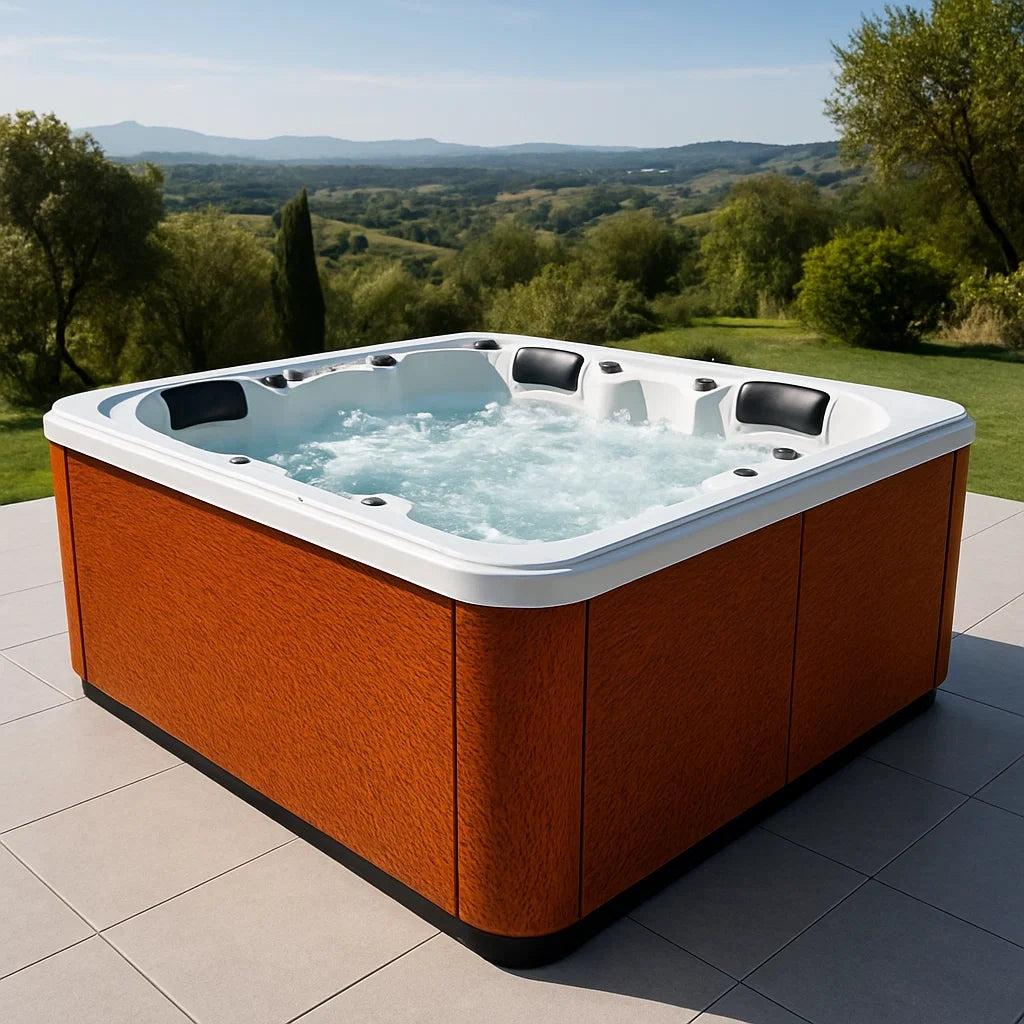 Spa extérieur 4 places avec massage 200cm x 200cm x 90cm Orange - 2026