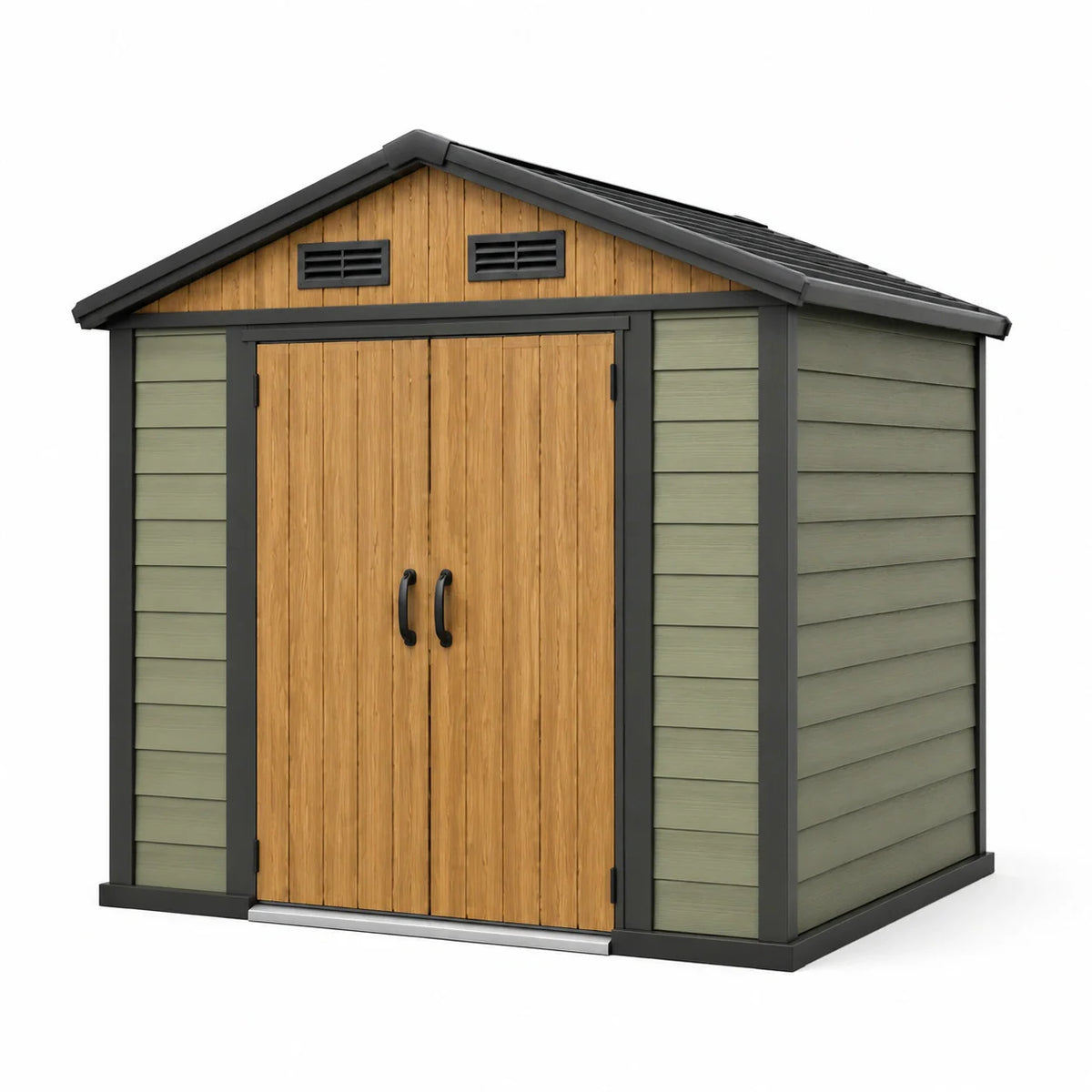 Abri de jardin en plastique avec portes doubles 185 x 152 x 226 cm - 2026