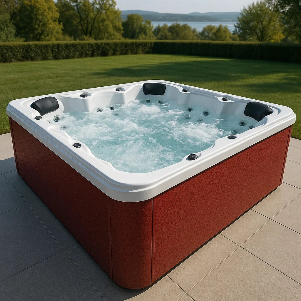 Jacuzzi extérieur en acrylique pour 6 personnes Rouge - 2026
