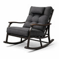 Fauteuil à bascule de terrasse en métal avec tissu polyester gris - 2026