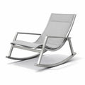 Fauteuil à bascule de terrasse en métal et textile gris - 2026