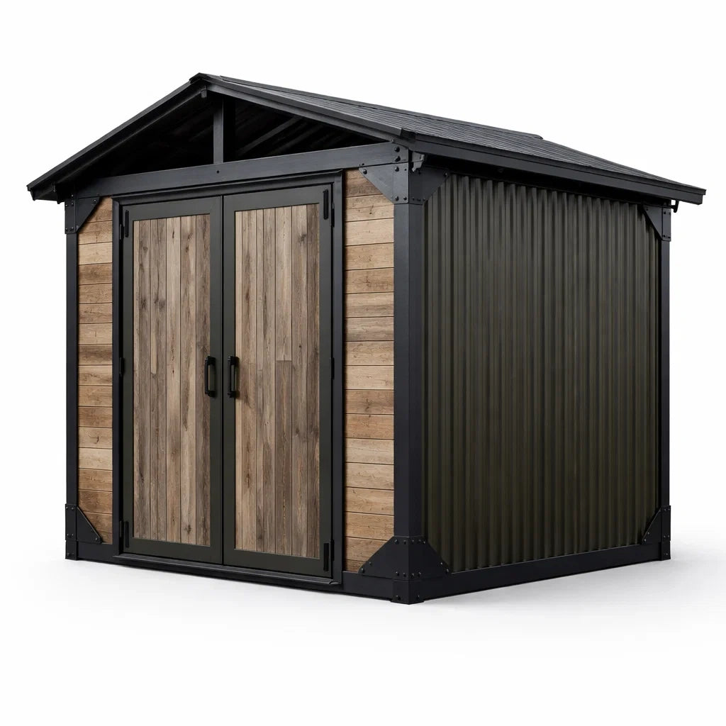Abri de jardin en bois et métal 230x190x225 cm - 2026