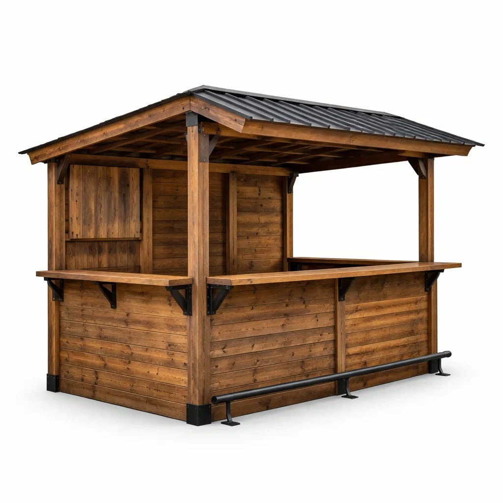 Cabane de Marché en Bois avec Toit en Métal - 2026