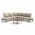 Canapé d'angle en tissu avec table basse ronde - 2026