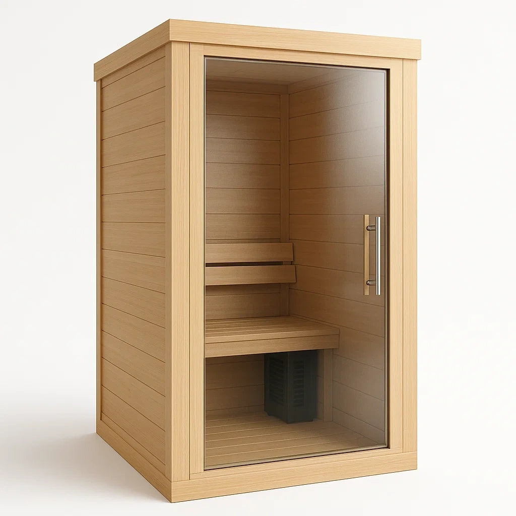 Cabine de Sauna en Bois avec Porte en Verre Trempé - 2026