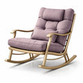 Fauteuil à bascule d’intérieur en métal avec tissu mauve - 2026