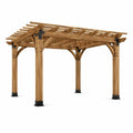Pergola en bois d'acacia avec pièces en acier galvanisé - 2026