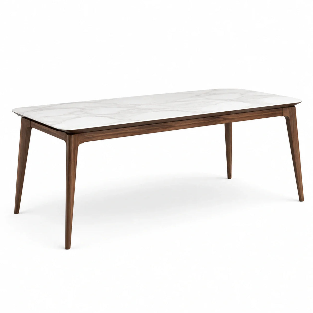 Table à manger marbre et bois de noyer 180x90x75 cm - 2026