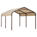 Abri voiture métal beige panneaux acier 500 x 300 x 260 cm - 2026