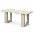 Table en travertin beige et béton 200 x 100 x 75 cm - 2026