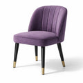 Chaises de salle à manger en tissu polyester avec pieds en métal noir - 2026