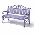 Banc de jardin en métal violet - 2026
