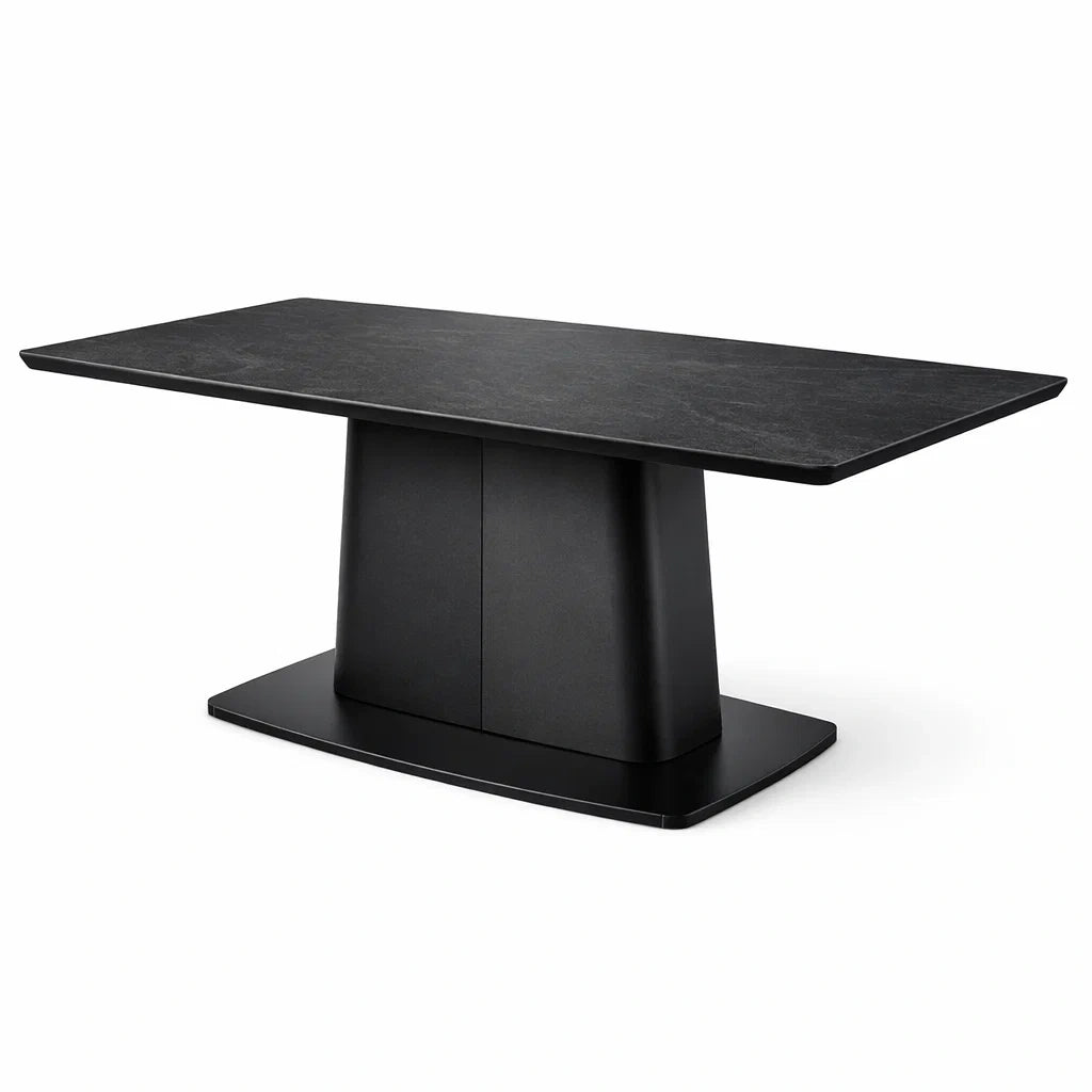 Table à manger en céramique noire - 2026