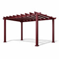 Pergola de jardin en métal rouge bordeaux 300 x 300 x 220 cm - 2026