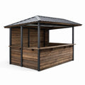 Kiosque en Bois et Acier avec Toit Métal Galvanisé - 2026