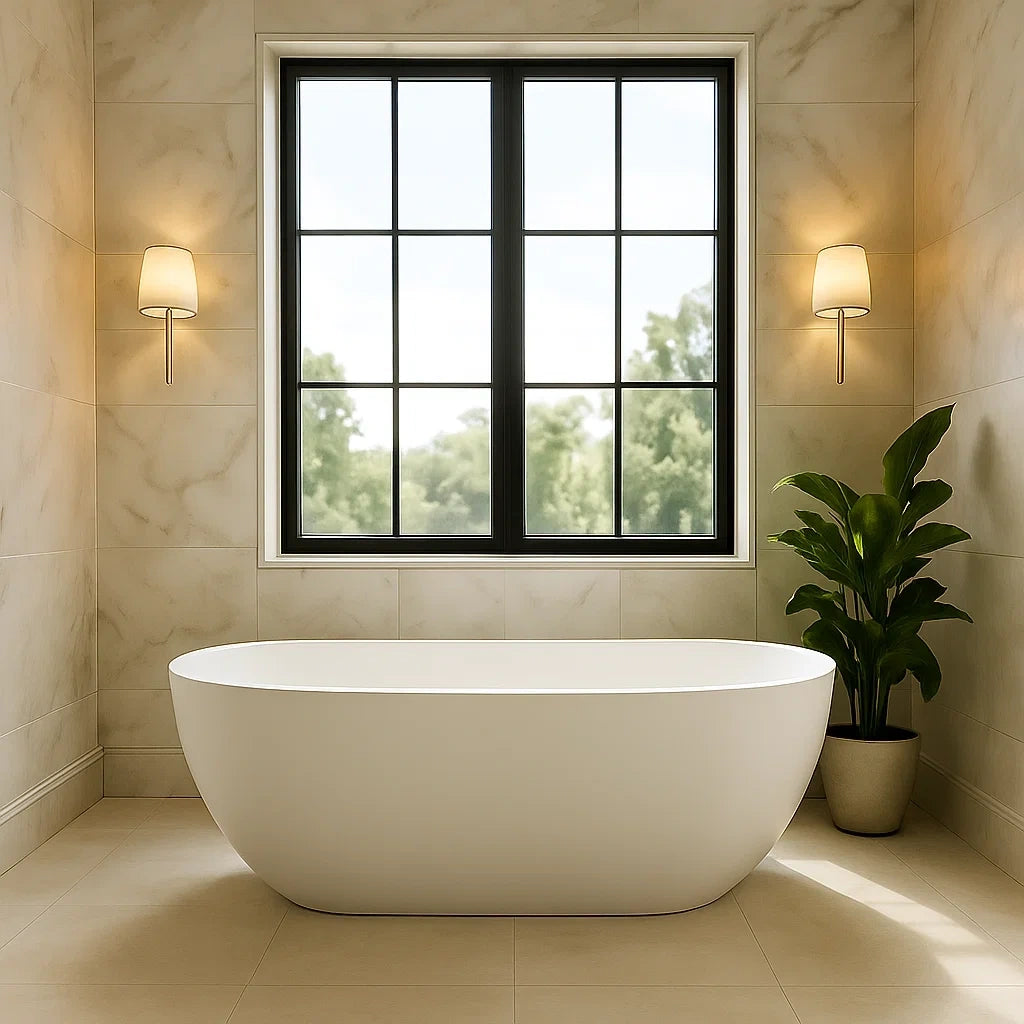 Baignoires baignoire îlot ovale acrylique blanche 170x75x58 cm - 2026