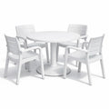 Ensemble table et chaises avec table ronde en plastique et 4 chaises - 2026