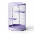 Cage à chat en métal violet avec étagères - 2026