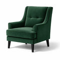 Fauteuil en velours vert avec structure en bois - 2026