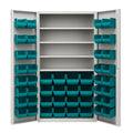 Armoire de rangement de garage en métal avec bacs en polypropylène turquoise - 2026