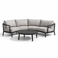 Salon de jardin en aluminium avec coussins gris - 2026