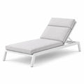 Bain de soleil réglable en aluminium avec tissu gris - 2026