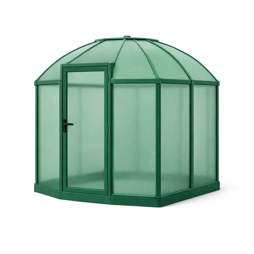 Serre de Jardin en Polycarbonate et Aluminium Verte - 2026