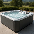 Spa Bain à Remous Carré 4 Places en Acrylique Gris et Blanc - 2026