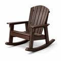 Fauteuil à bascule de terrasse en bois composite brun - 2026