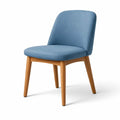 Chaises de salle à manger en bois et polyester bleu - 2026