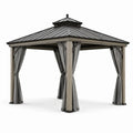 Pavillon de jardin en aluminium avec toit en acier galvanisé - 2026