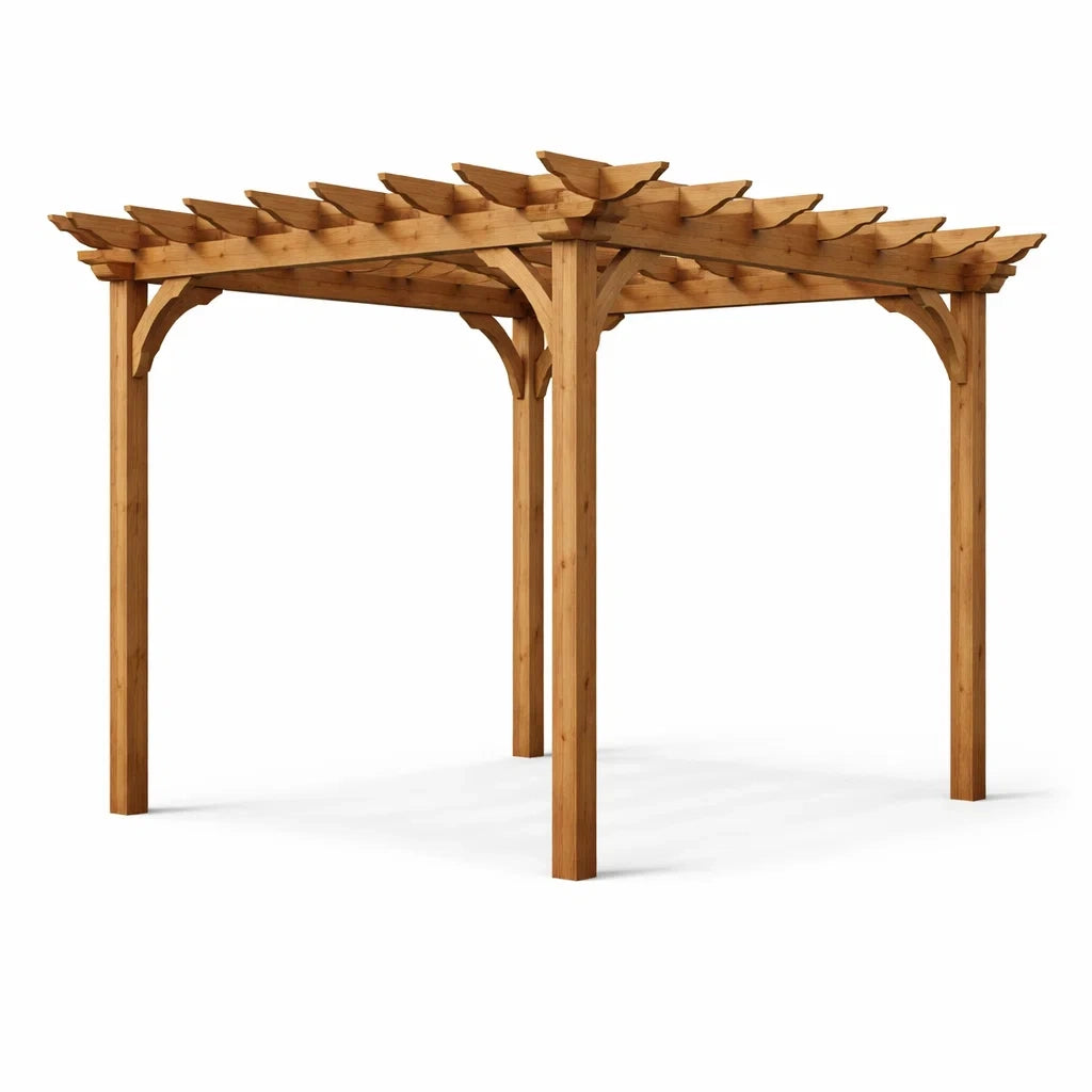 Pergola en bois massif marron 300x300x220 cm - 2026