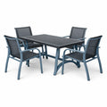 Ensemble table et chaises d’extérieur en aluminium et textilène avec 4 chaises - 2026