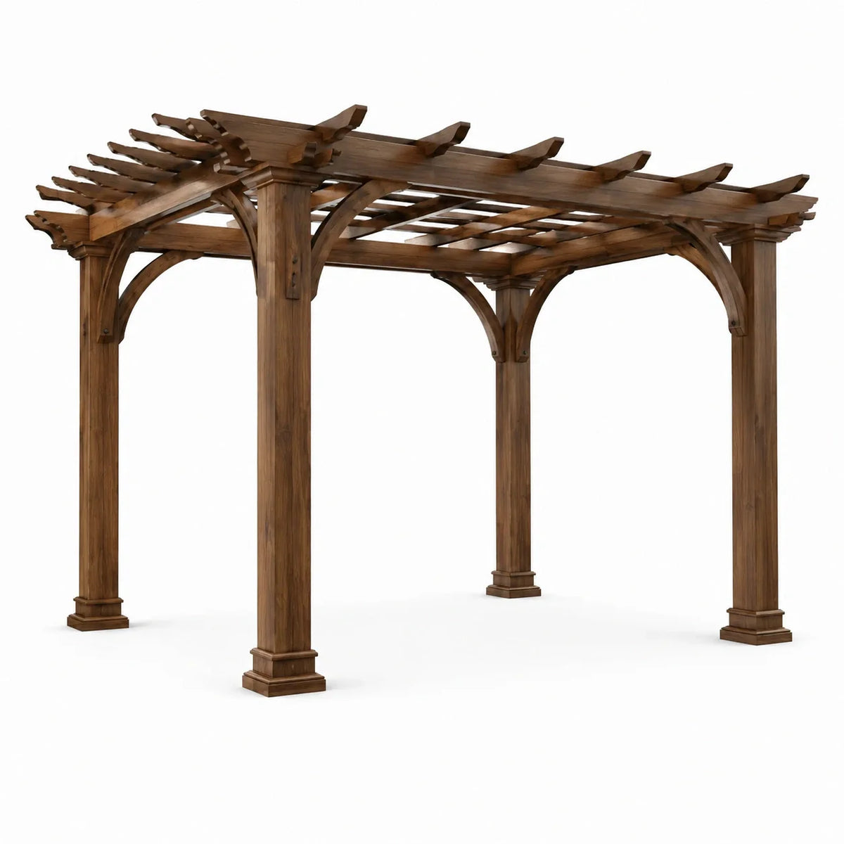 Pergola en bois de cèdre brun 300cm x 300cm x 250cm - 2026