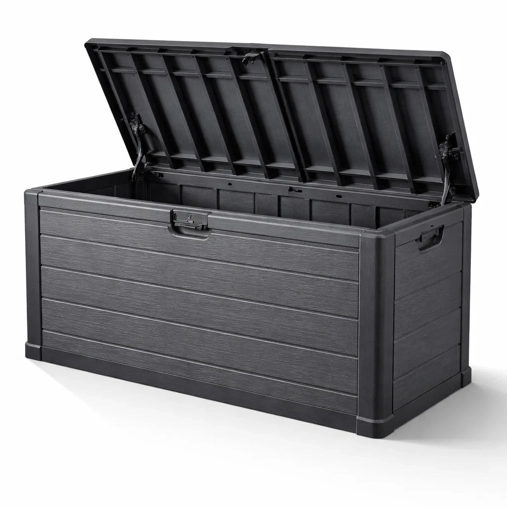 Coffre de rangement de jardin en polypropylène gris - 2026