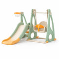 Structure de jeux pour enfants intérieur extérieur avec toboggan balançoire et panier de basket en plastique pe - 2026
